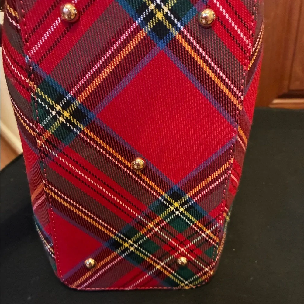 Dooney & Bourke Red and Green Plaid Mini Barlow - Picture 6 of 16